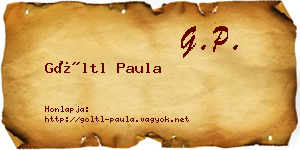 Göltl Paula névjegykártya